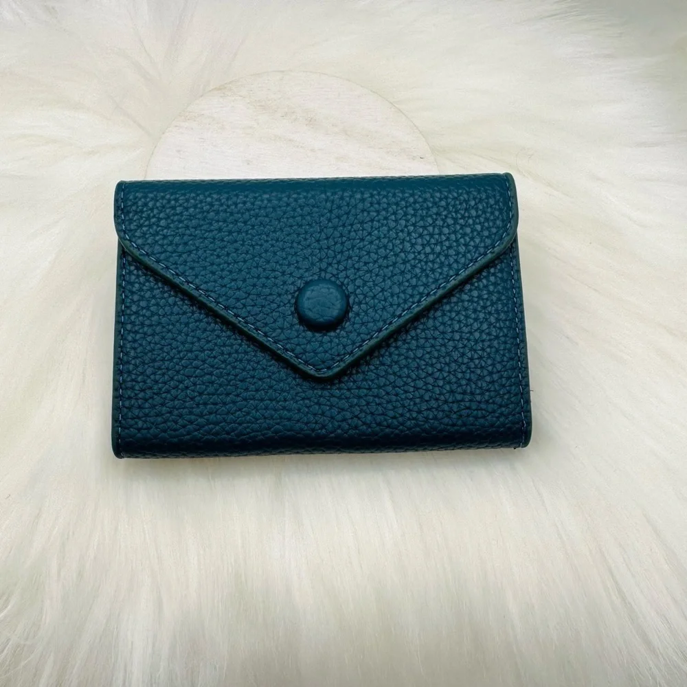 Women’s Minimalist Peacock Teal Card Wallet